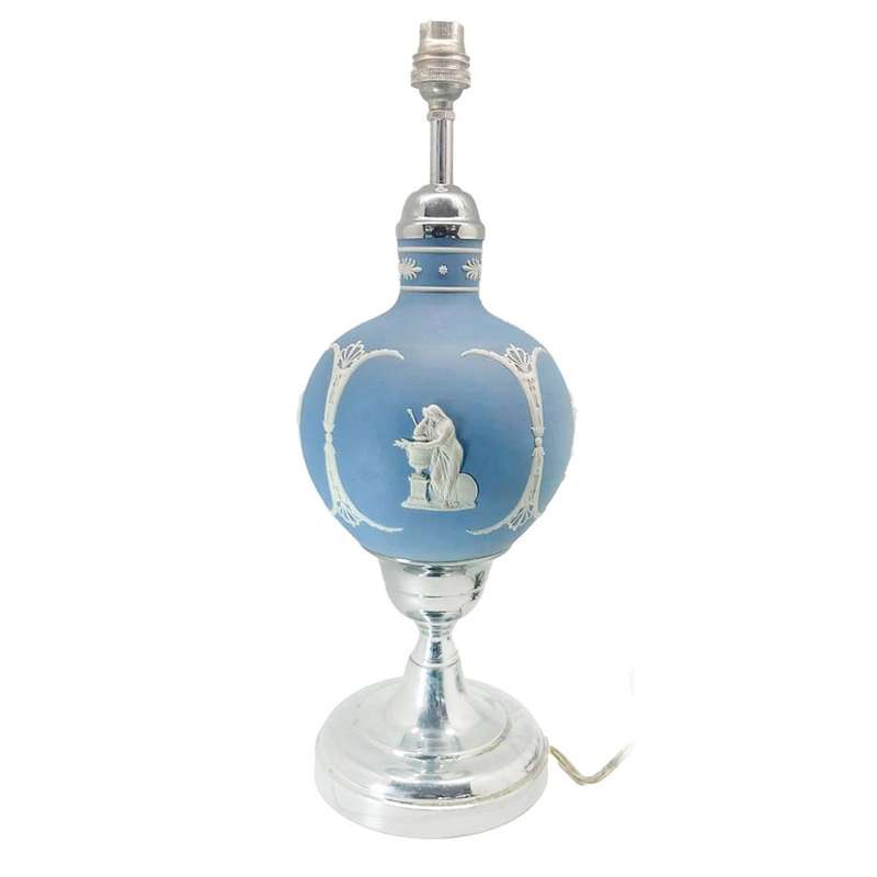 Wedgwood Blue Jasperware Lamp Base