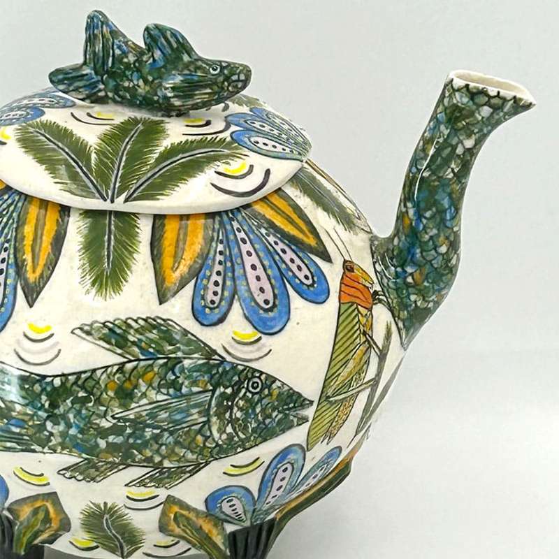 Ardmore Hand Painted Large Tea Pot By Mishali 1994