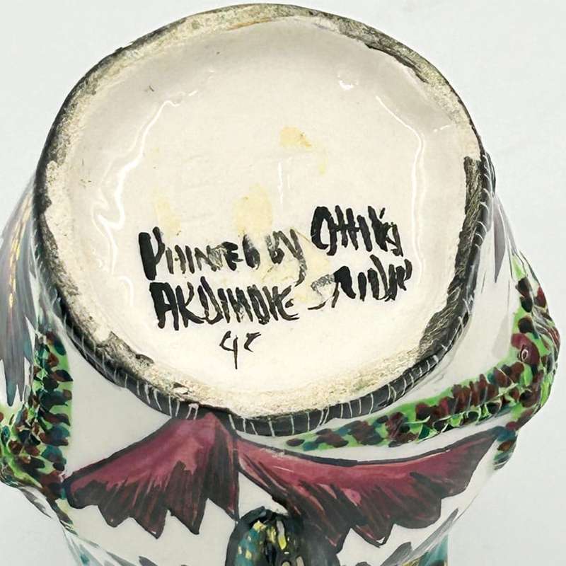 Ardmore Hand Painted Crocodile Jug Othlg