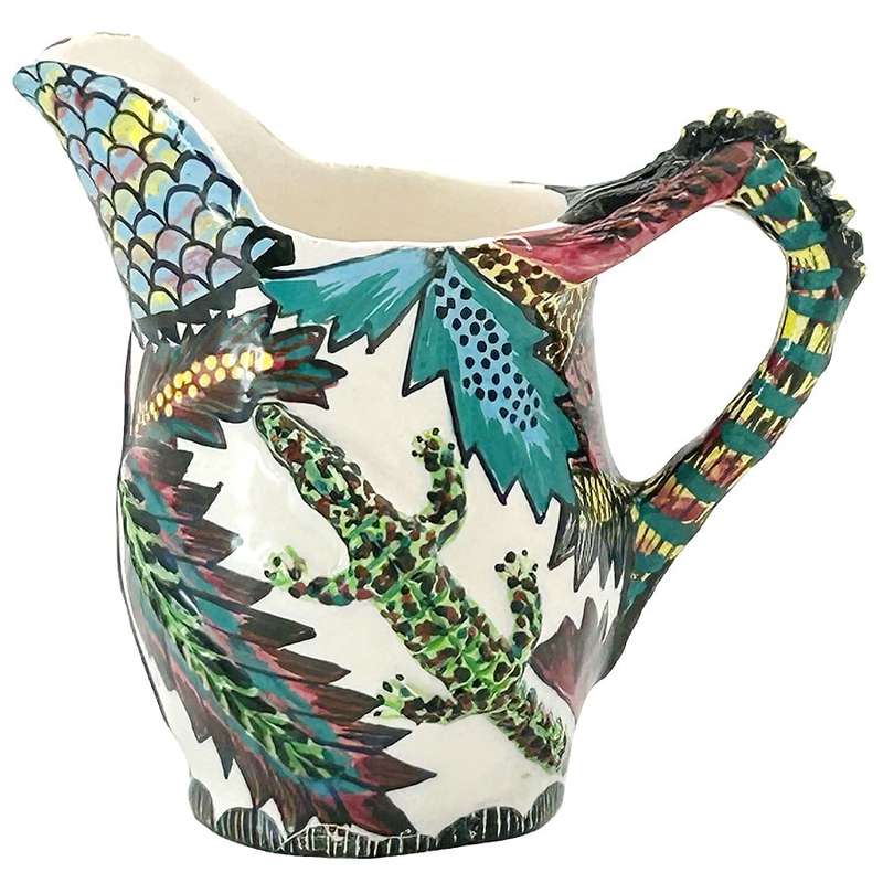 Ardmore Hand Painted Crocodile Jug Othlg