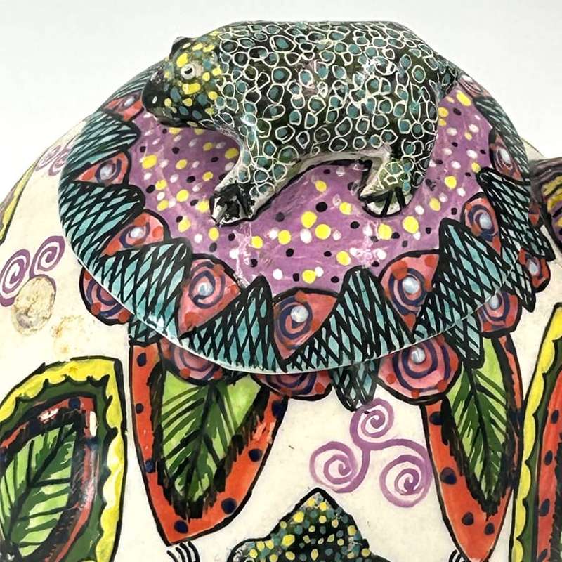 Ardmore Hand Painted Frog Tea Pot By Bongie 1994