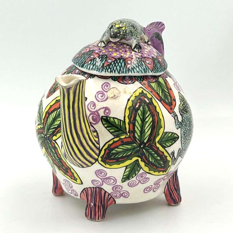 Ardmore Hand Painted Frog Tea Pot By Bongie 1994