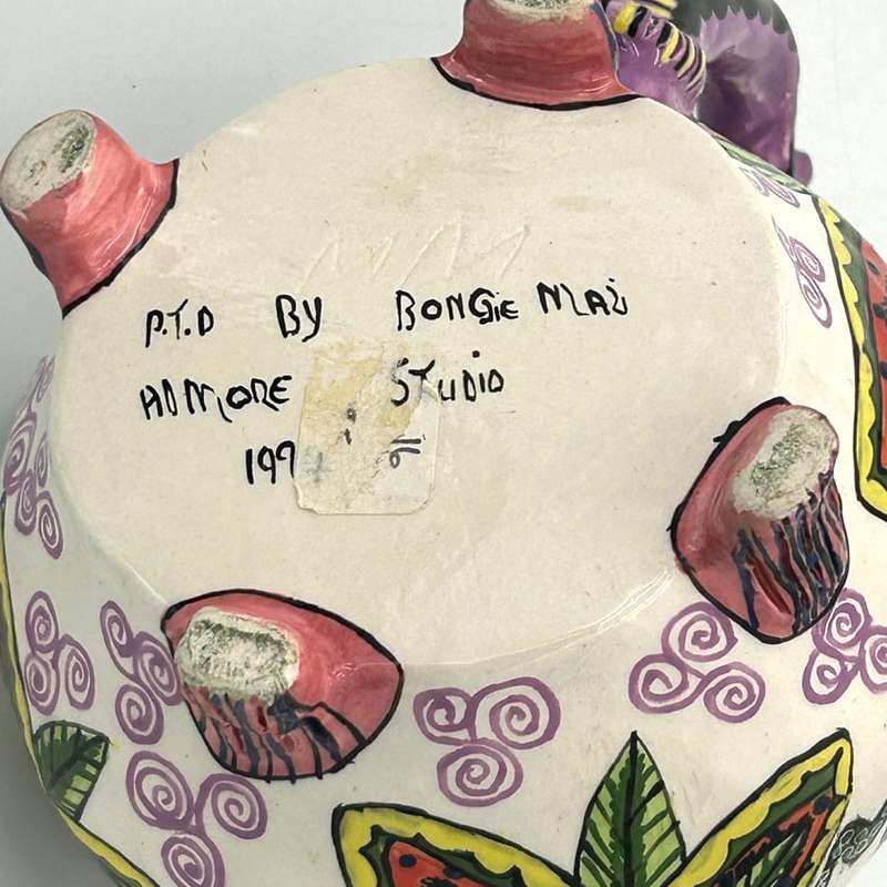 Ardmore Hand Painted Frog Tea Pot By Bongie 1994