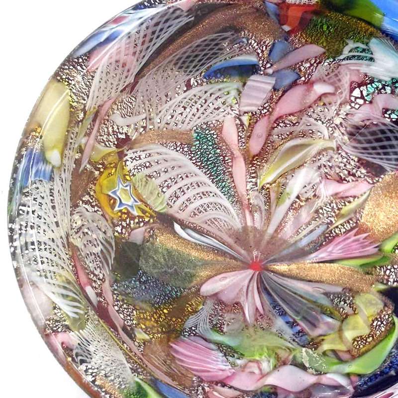 Arte Vetraria Muranese Murano C1953 Tutti Frutti Bowl