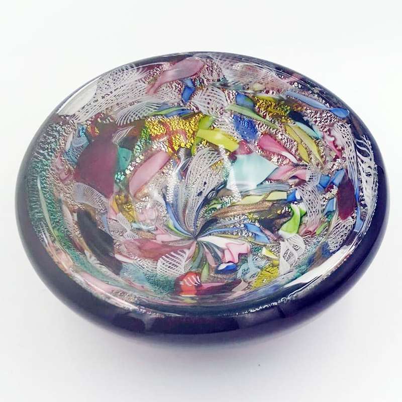 Arte Vetraria Muranese Murano Tutti Frutti Bowl C1953