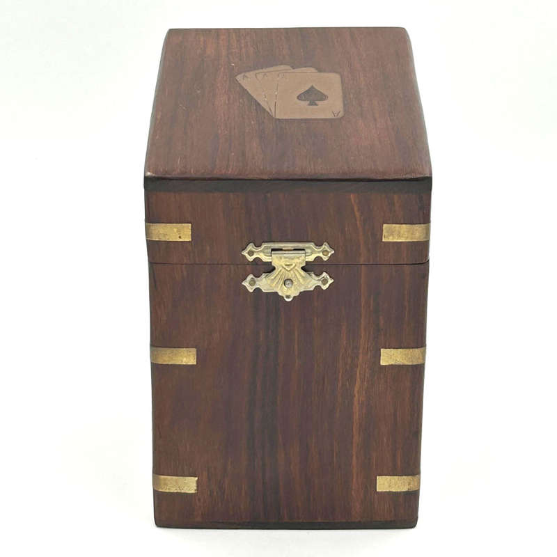 Bridge Companion Set In Mahogany Banded Box 20th