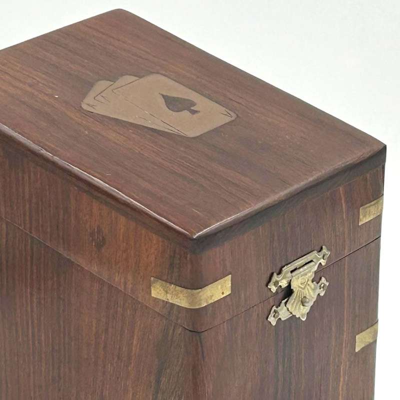 Bridge Companion Set In Mahogany Banded Box 20th