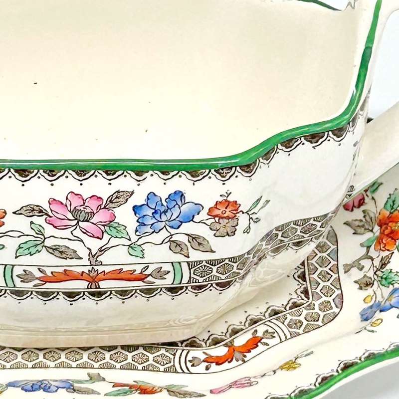 Copeland Spode Chinese Rose Pattern Gravy Boat