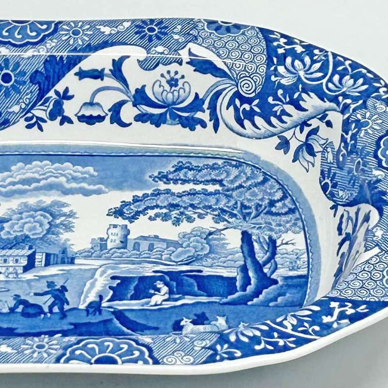 Copeland Spode Blue Italian Rectangular Open Vegetable Bowl