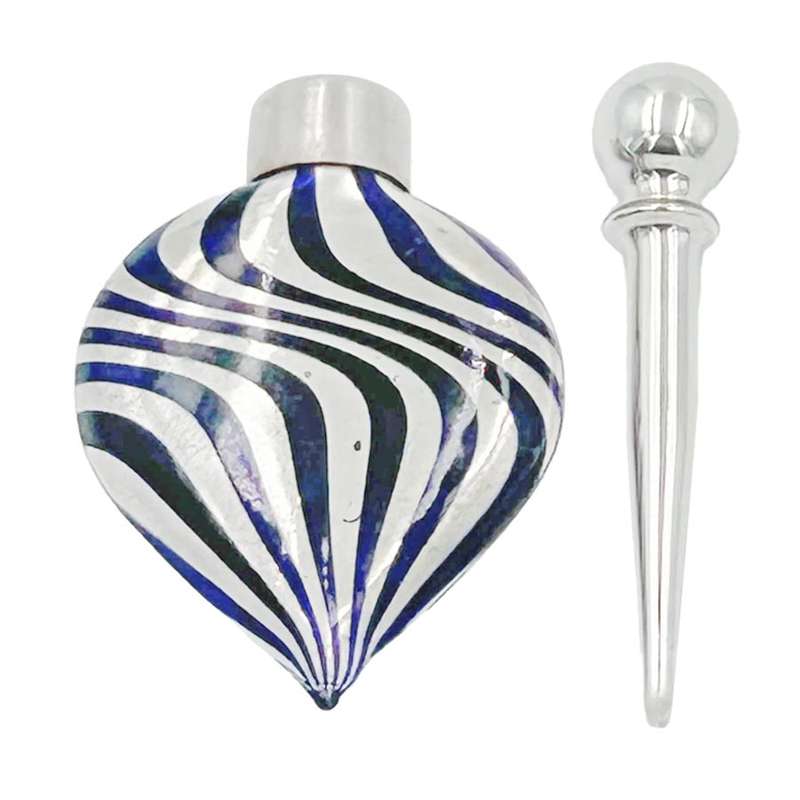 German Mercury Glass Miniature Perfume Bottle and Funnel C1920