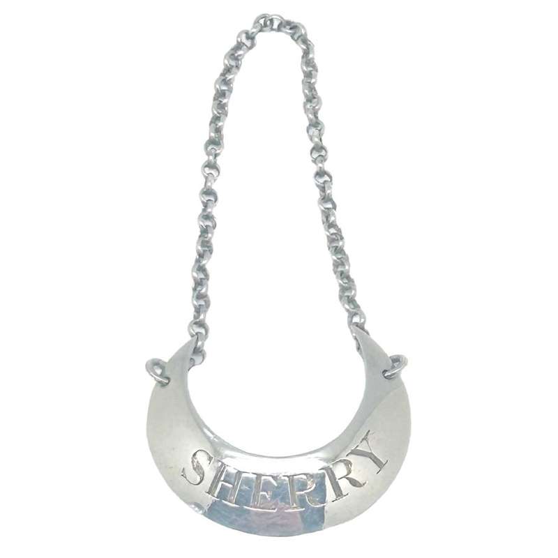 Hallmarked Silver Sherry Decanter Label London 1804 - Bateman