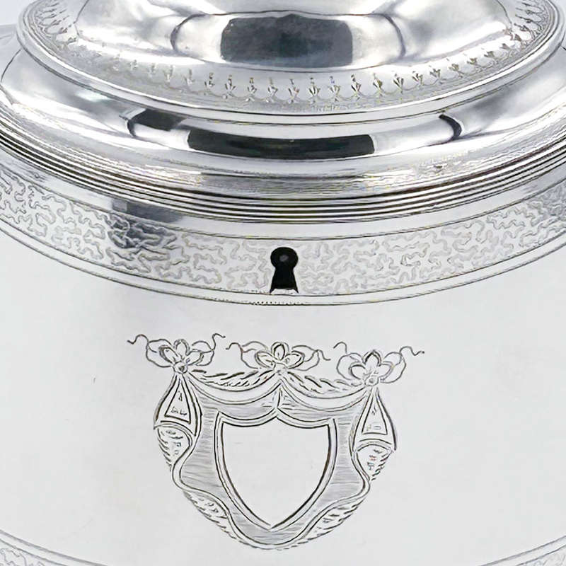 Georgian Hallmarked Silver Tea Caddy Peter and Ann Bateman London 1834