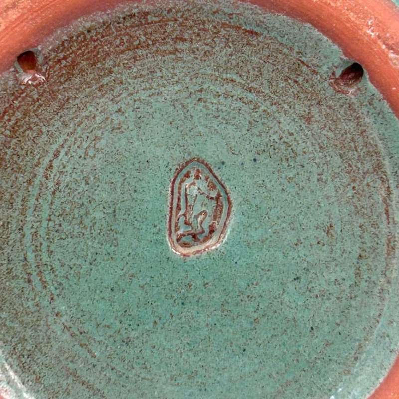 Kalahari South African Pottery Wall Plate Seated Lady C1950