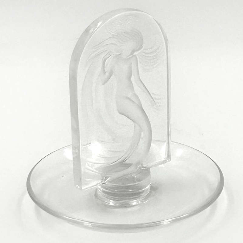 Lalique Frosted And Clear Crystal Naiade Mermaid Ring Dish