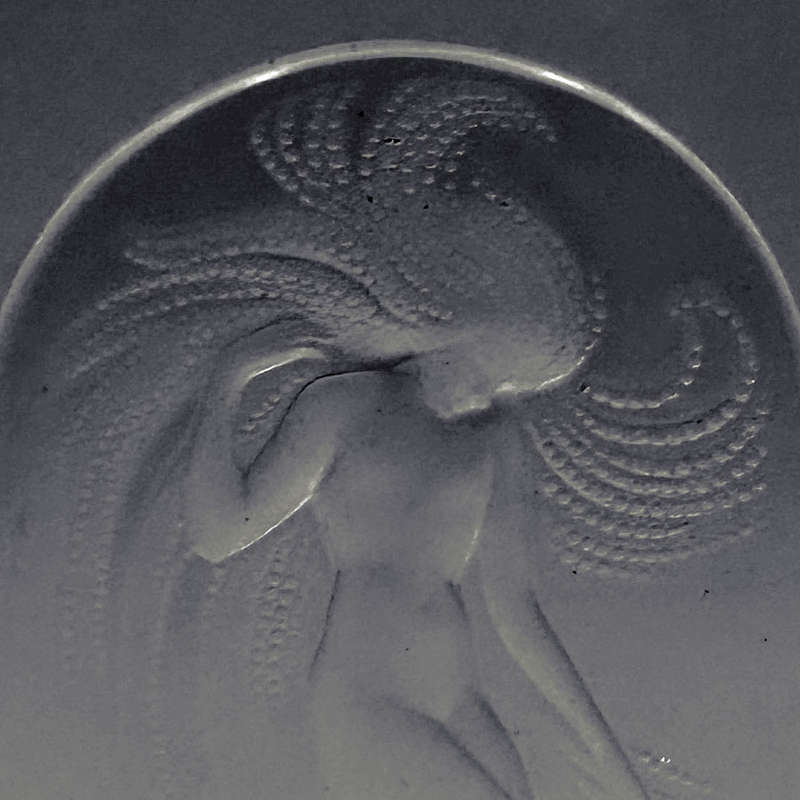 Lalique Frosted And Clear Crystal Naiade Mermaid Ring Dish
