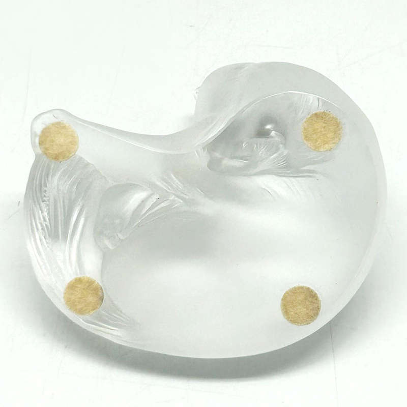Lalique Crystal Cat Lying Down Boxed C1980