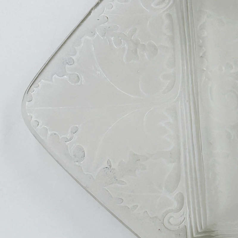 Lalique Vezelay Frosted Art Nouveau Leaf Design Ashtray C1924