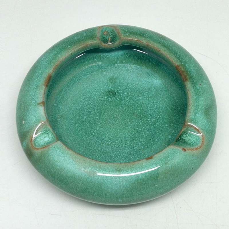 Linnware Pottery Green Glazed Ash Tray