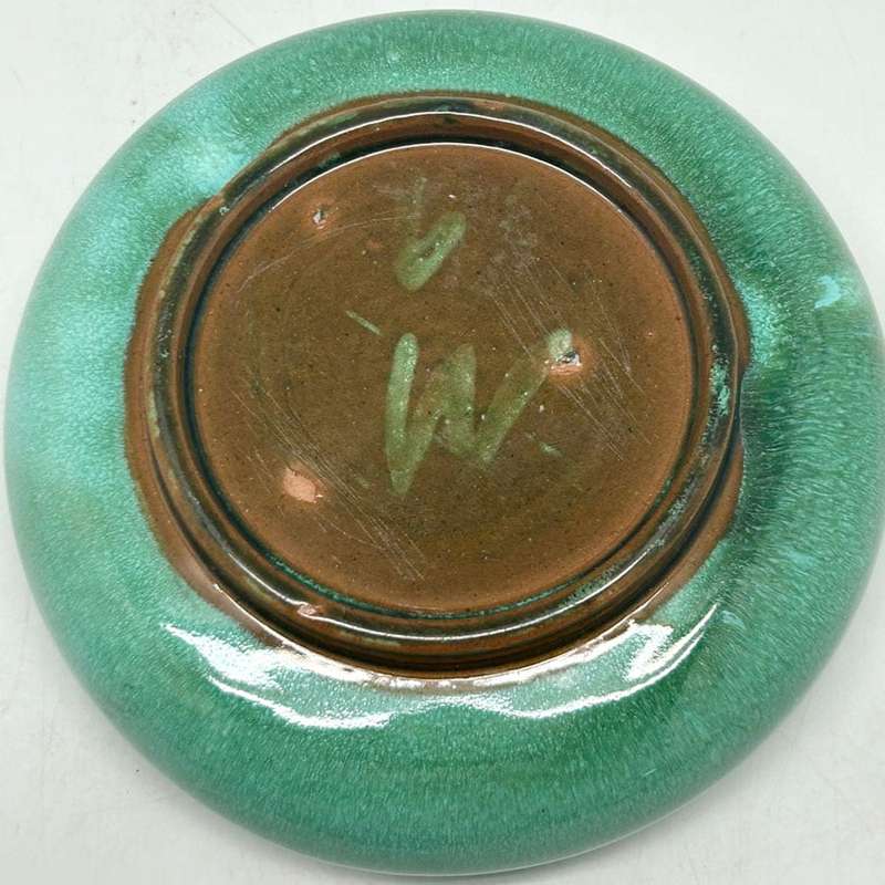 Linnware Pottery Green Glazed Ash Tray