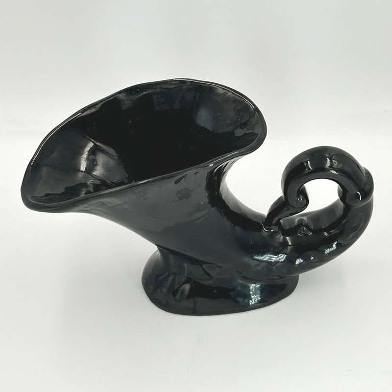 Lucia Ware Cornucopia Black Vase  By Boksburg East Pottery C1970
