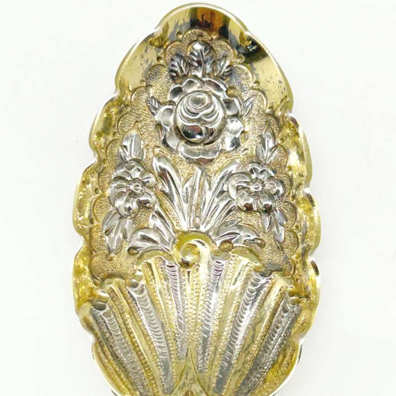 Pair London 1817 Hallmarked Silver Berry Spoons Boxed