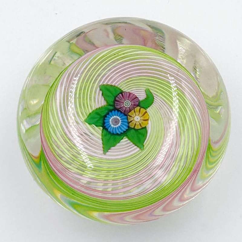 Perthshire Nosegay Floral Glass Paperweight 1977