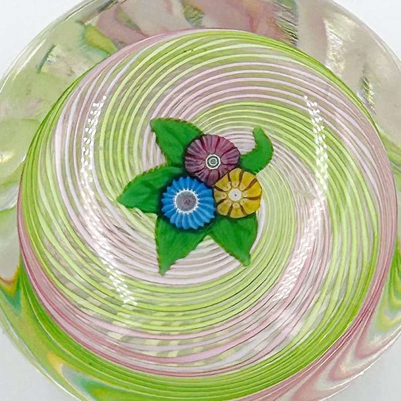 Perthshire Nosegay Floral Glass Paperweight 1977