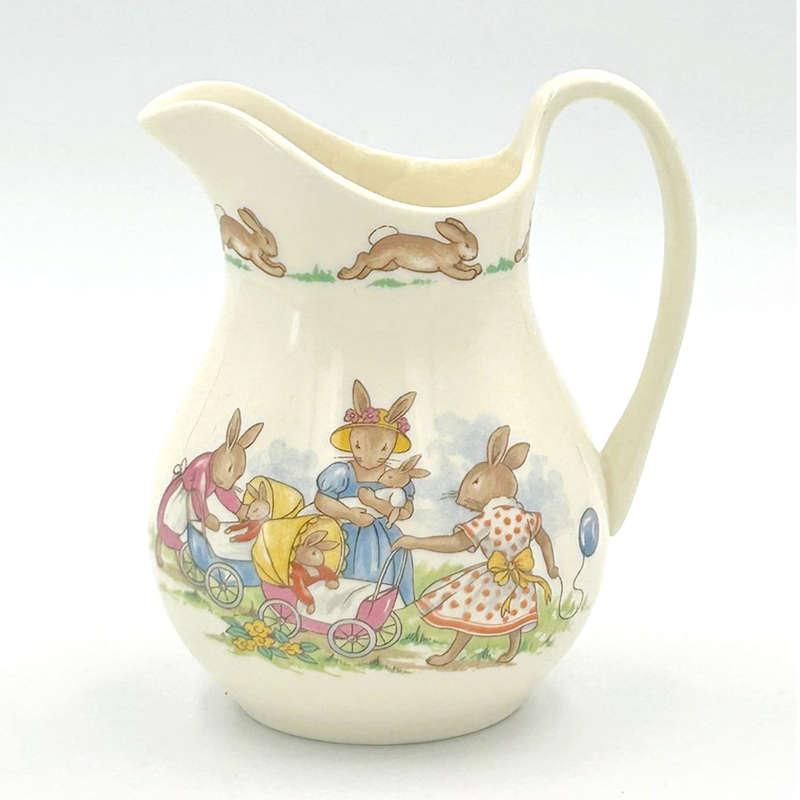 Royal Doulton Christening Bunnykins Milk Jug  Babies In Strollers