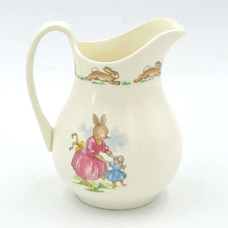 Royal Doulton Christening Bunnykins Milk Jug  Babies In Strollers