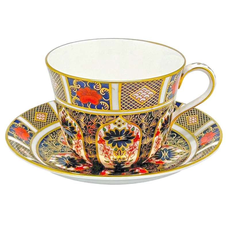 Royal Crown Derby Old Imari Large Breakfast Cup and Saucer 1128