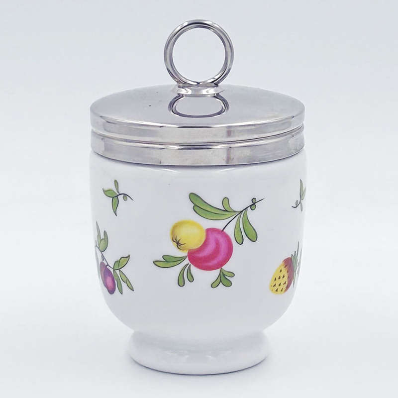 Royal Worcester Porcelain Egg Coddler Mixed Fruits