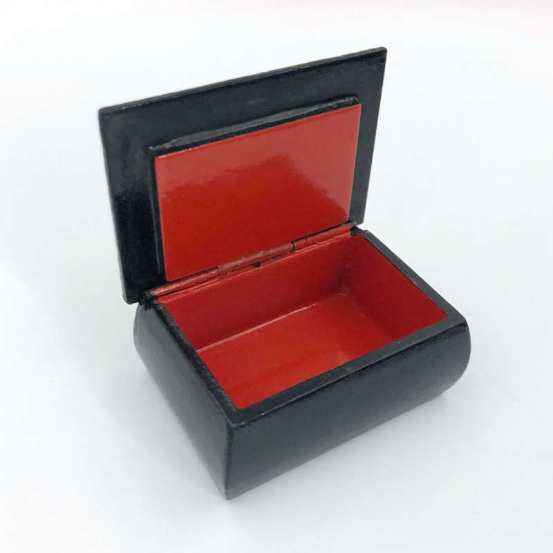 Russian Hand Painted Lacquered Box Lady By Castle