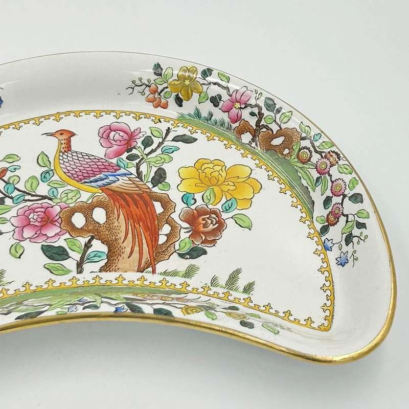 Spode Copeland Waring and Gillow Pheasant Crescent Salad  c1908
