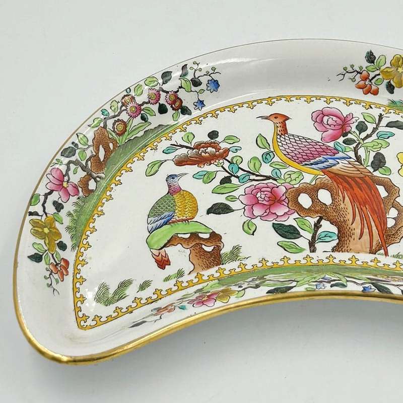 Spode Copeland Waring and Gillow Pheasant Crescent Salad  c1908