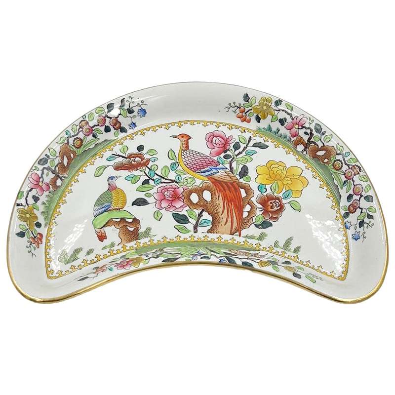 Spode Copeland Waring and Gillow Pheasant Crescent Salad  c1908