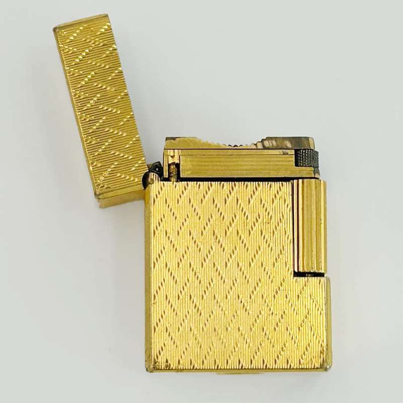 St DuPont Gold Plated Lighter Paris Boxed