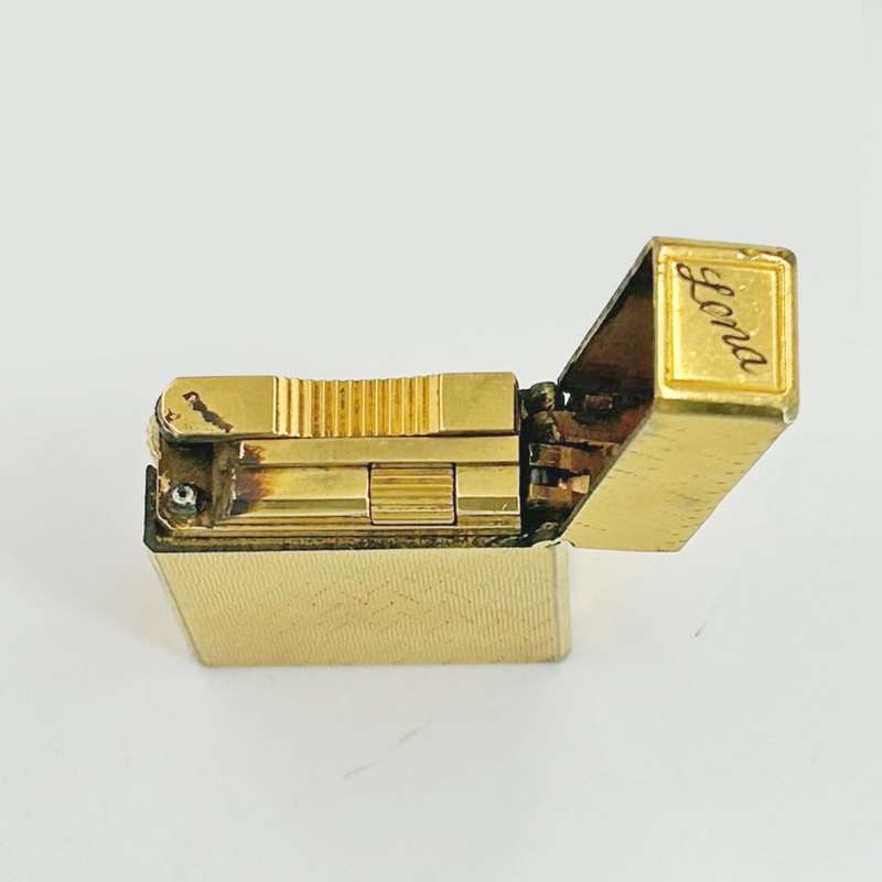 St DuPont Gold Plated Lighter Paris Boxed