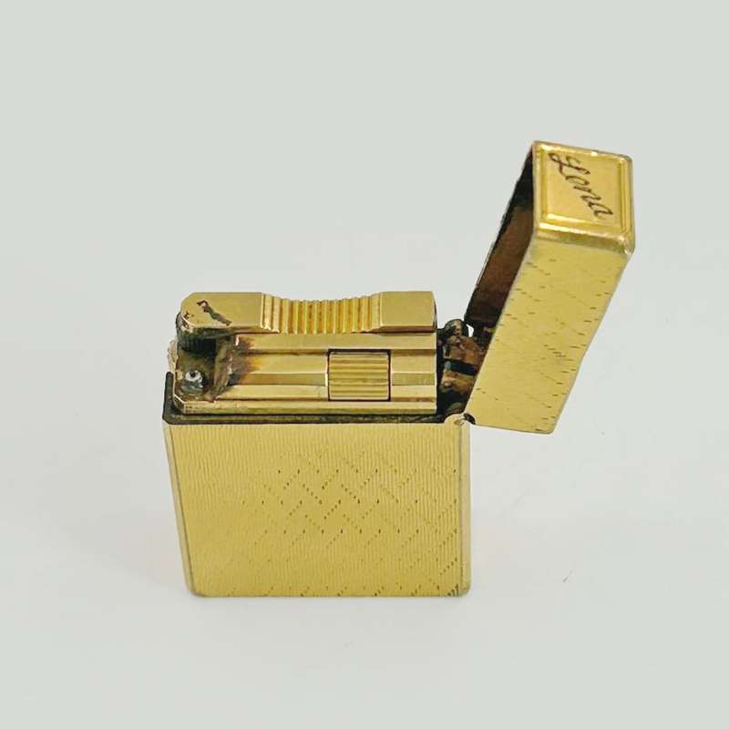 St DuPont Gold Plated Lighter Paris Boxed