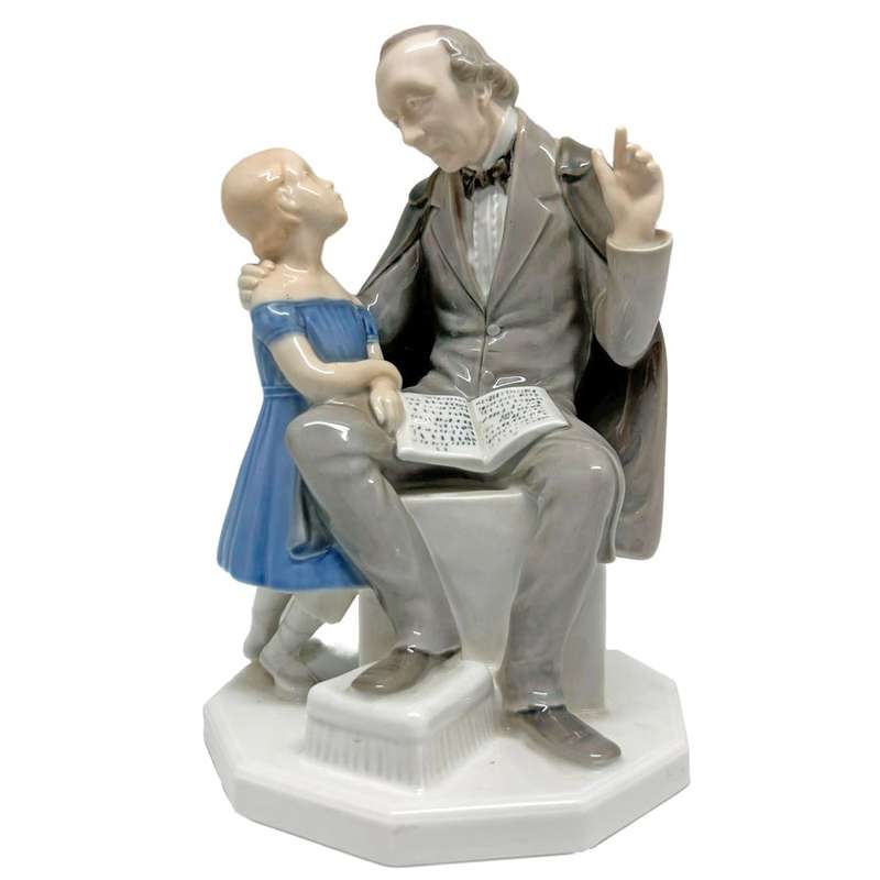 Bing And Grondahl Hans Christian Andersen Telling a Girl A Story