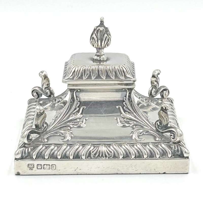 Hallmarked Silver Inkwell Sheffield 1908 Hawksworth Eyre and Co