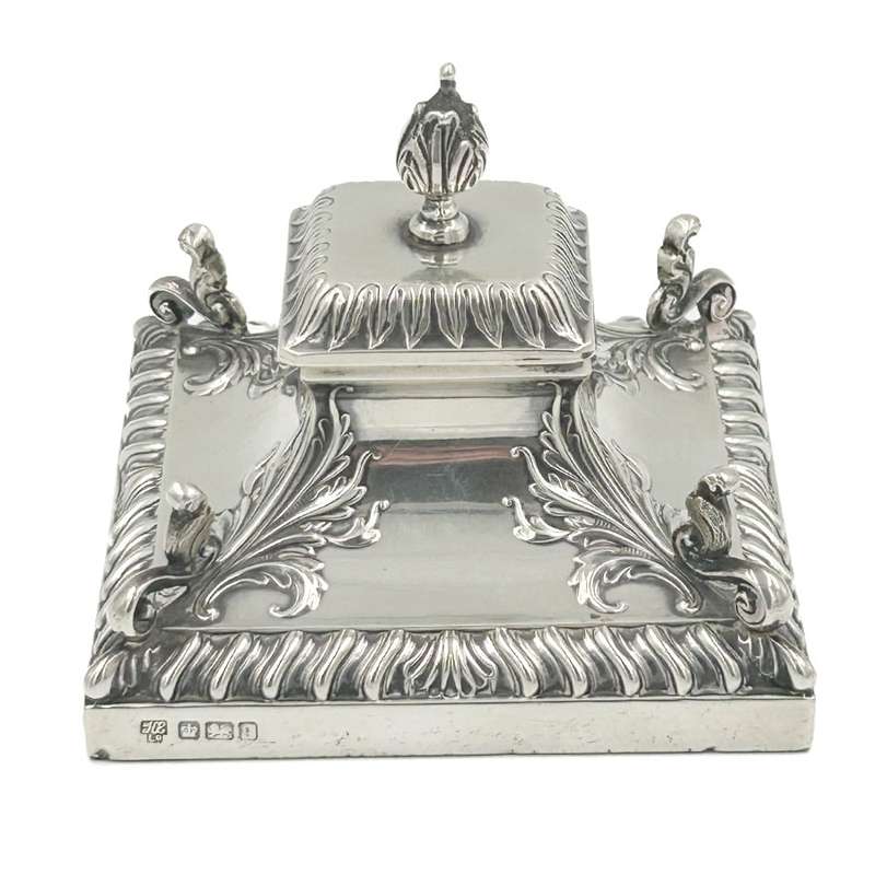 Hallmarked Silver Inkwell Sheffield 1908 Hawksworth Eyre and Co