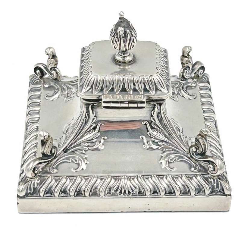 Hallmarked Silver Inkwell Sheffield 1908 Hawksworth Eyre and Co