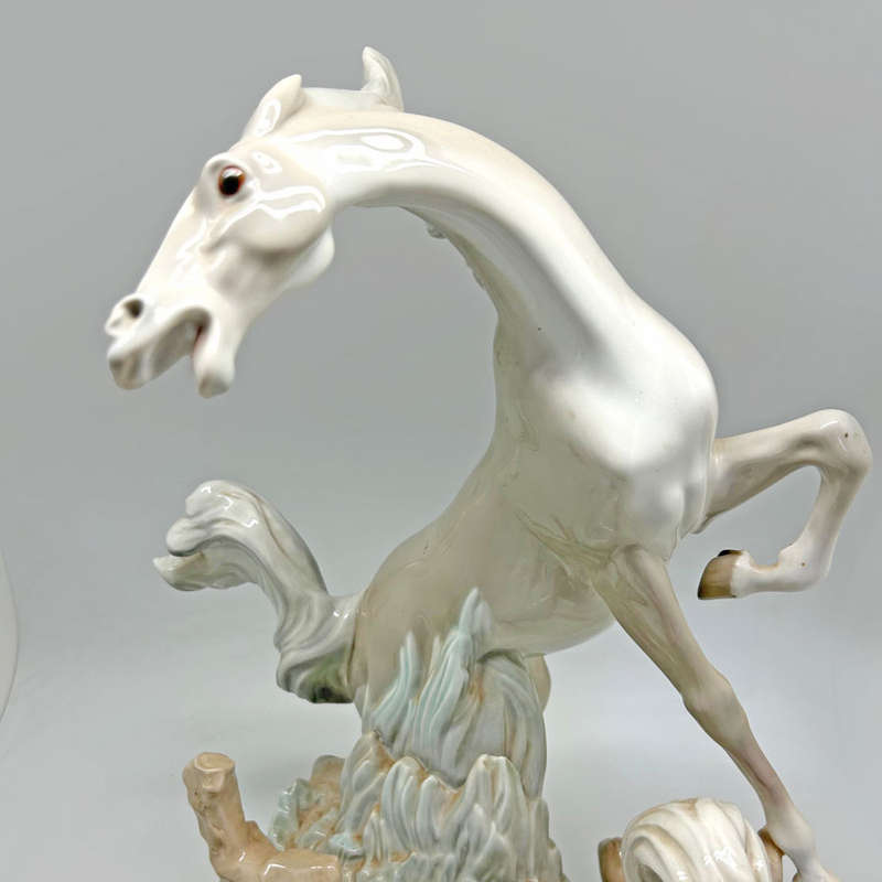 Lladro Large Figurine Playful Horses C1969