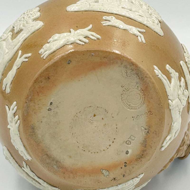 Rare Doulton Lambeth Ware Harvest Scene Jug 13cm