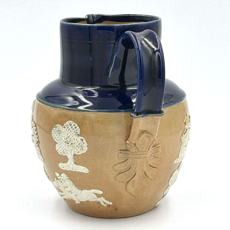Rare Doulton Lambeth Ware Harvest Scene Jug 17cm