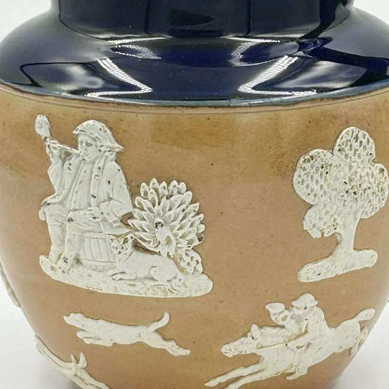 Rare Doulton Lambeth Ware Harvest Scene Jug 17cm