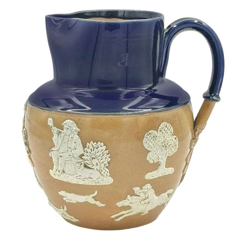 Rare Doulton Lambeth Ware Harvest Scene Jug 17cm