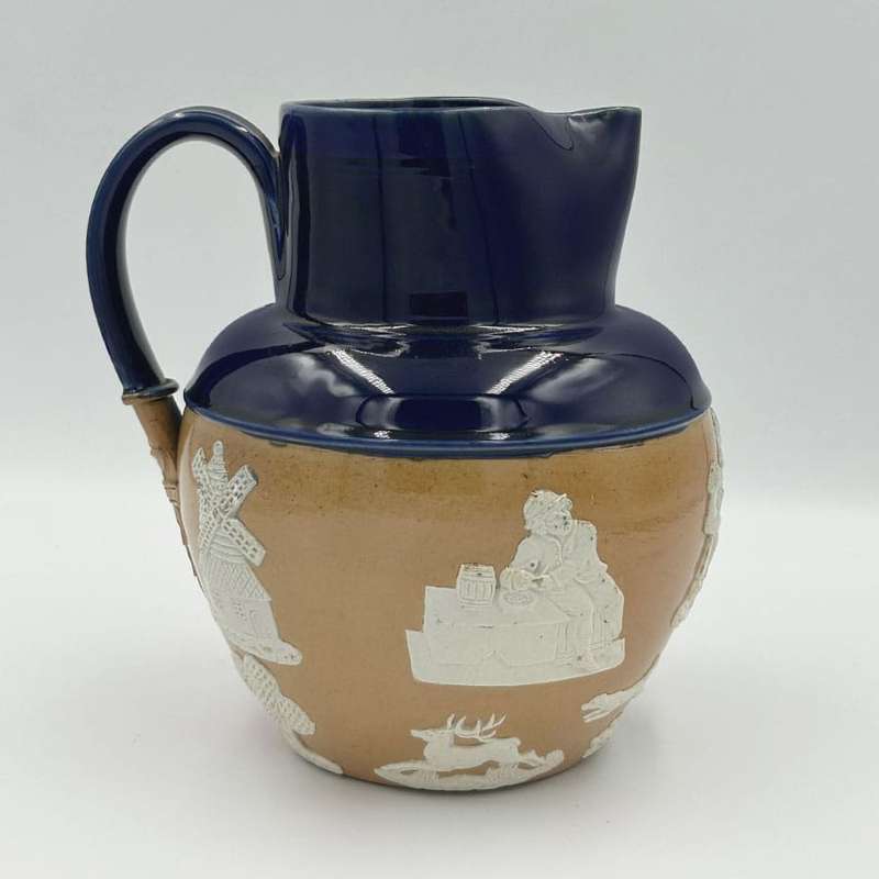 Rare Doulton Lambeth Ware Harvest Scene Jug