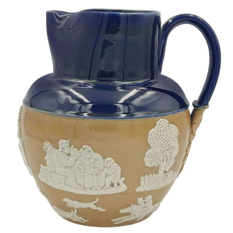 Rare Doulton Lambeth Ware Harvest Scene Jug
