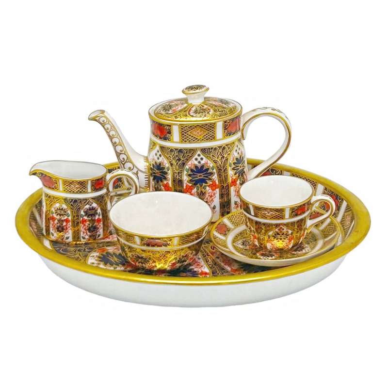 Royal Crown Derby Old Imari Miniature Tea Set Boxed 1128